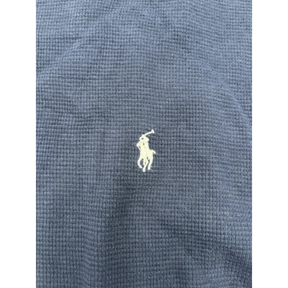 Polo Ralph Lauren Waffle Knit Thermal Shirt Men's 2XL Navy Crew Neck Cotton